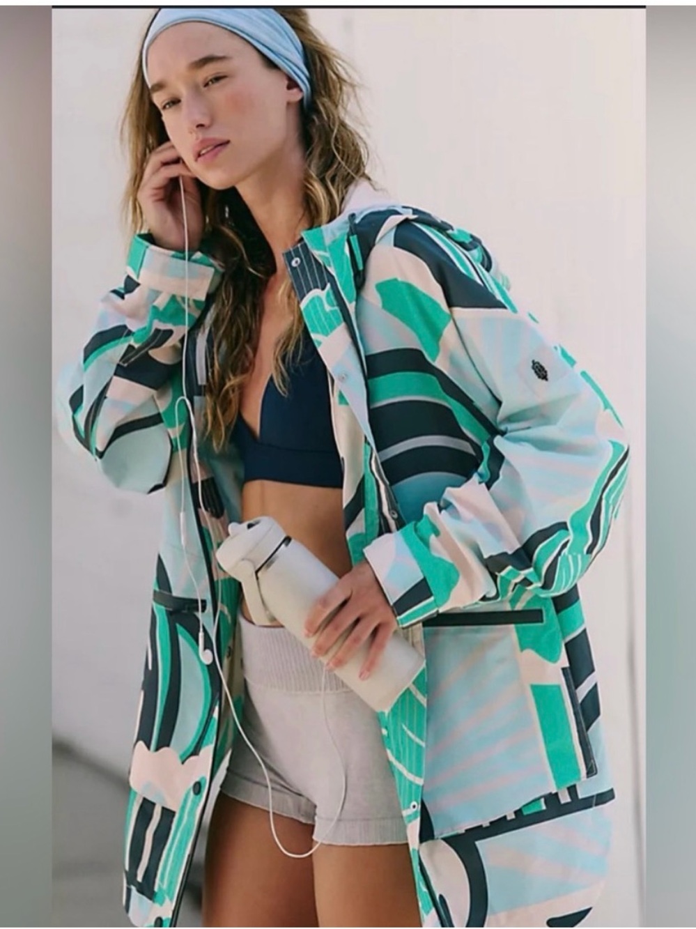 NEW FP MOVEMENT by FREE PEOPLE Singin’ in the Rain Waterproof Rain Jacket NWT🌷